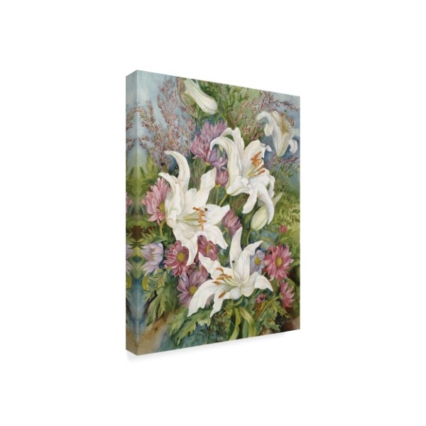 Joanne Porter 'Lilies And Asters' Canvas Art,35x47